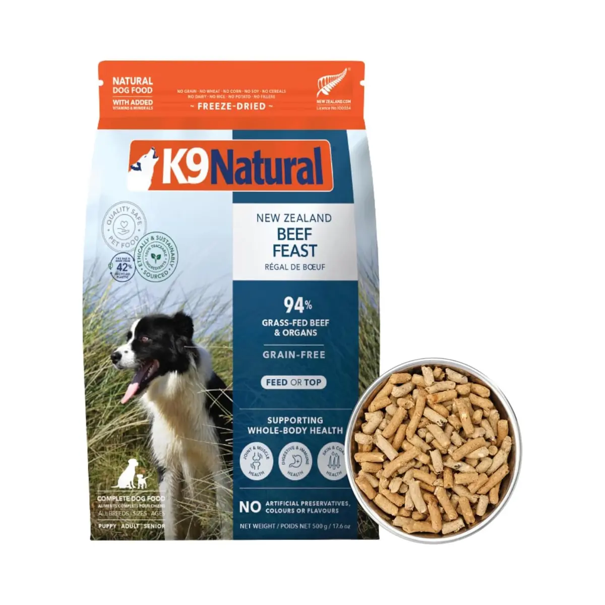 K9 Natural Freeze Dried High Protein Grain-Free Dog Food or Topper | Raw, NZ Made, Complete Nutrition - main product image