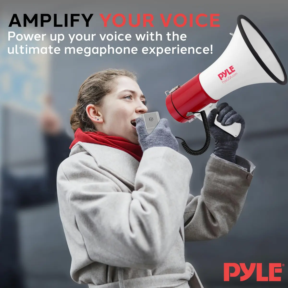 Pyle Megaphone 50W PA Bullhorn - Built-in Siren, Adjustable Volume & 1760 Yard Range, Record Function for Sports & Safety - view 6