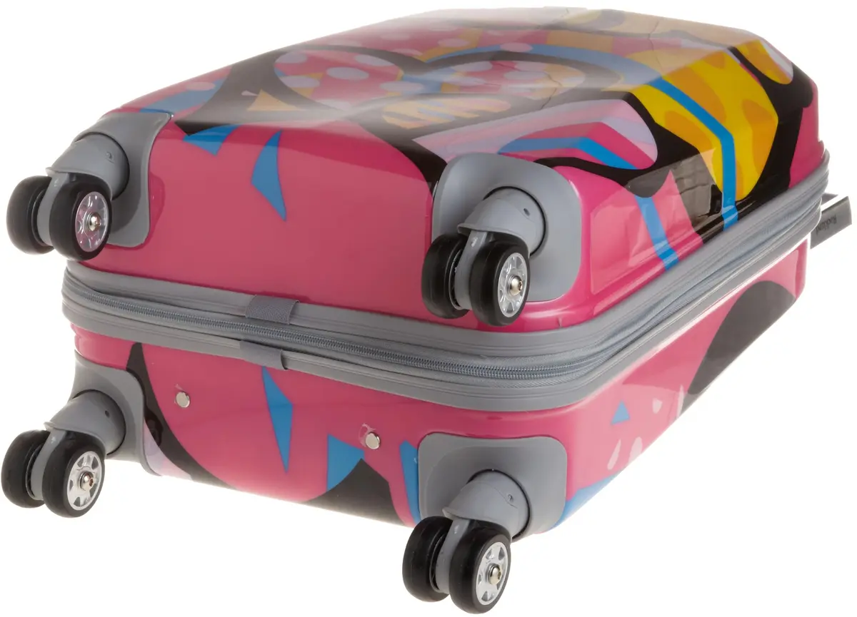 Rockland Vision Hardside Spinner Wheel Luggage 20" | Durable Polycarbonate Carry-On with Love Pattern - view 2