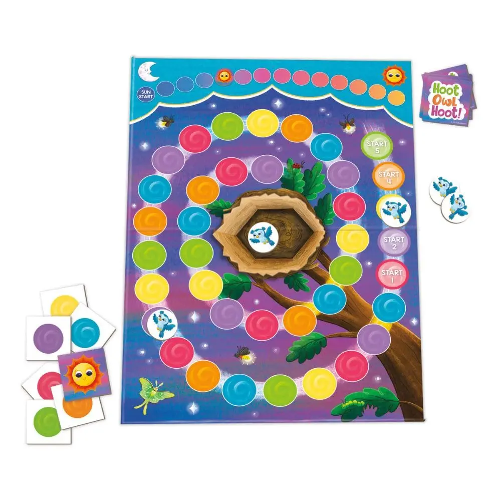 Peaceable Kingdom Hoot Owl Hoot Cooperative Matching Game 13x9x2 inches | Educational Board Game for Kids Ages 4-8 - view 3