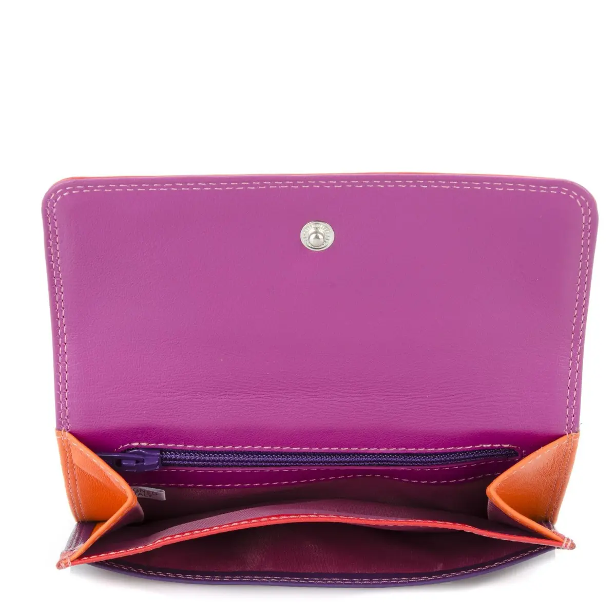 mywalit Double-Flap Leather Wallet | 6 Card Slots | ID Window, Coin Pockets & Pen | Sangria Multi | Compact & Stylish for Men & Women - view 3