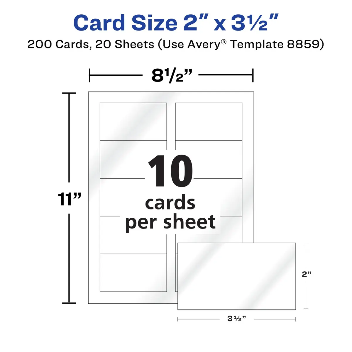 Avery Clean Edge Printable Business Cards 200 Cards (2" x 3.5") | Sure Feed Technology for Inkjet Printers - view 8