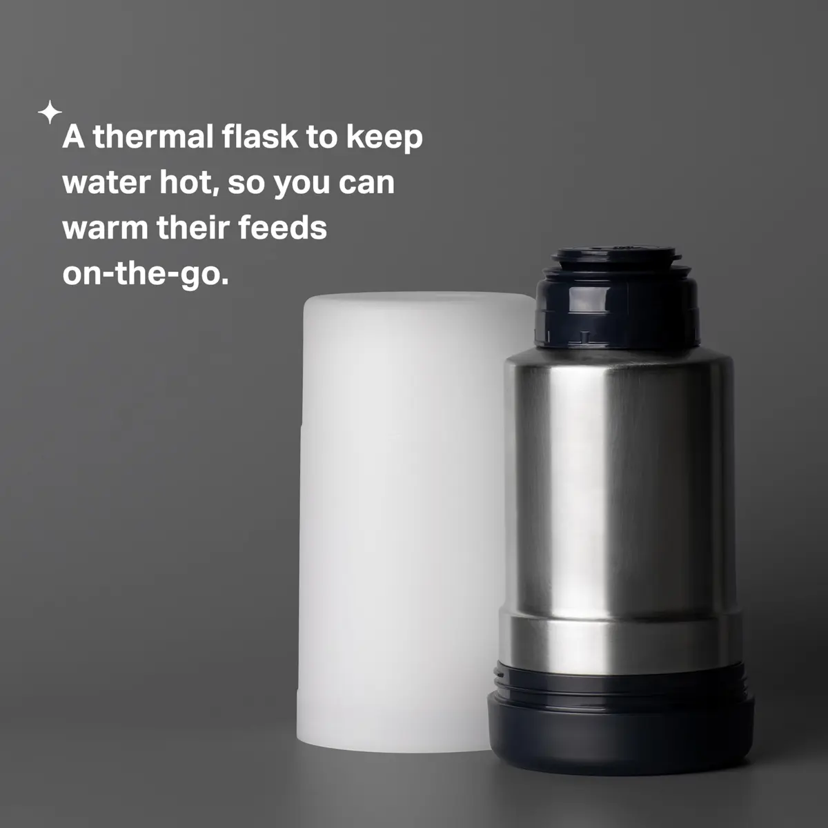 Tommee Tippee Travel Bottle & Food Warmer, Portable Thermal Flask, 421.34 cu in | Keeps Water Hot for On-the-Go Feeding - view 4