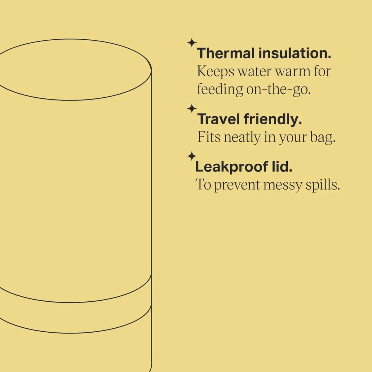 Tommee Tippee Travel Bottle & Food Warmer, Portable Thermal Flask, 421.34 cu in | Keeps Water Hot for On-the-Go Feeding - view 5
