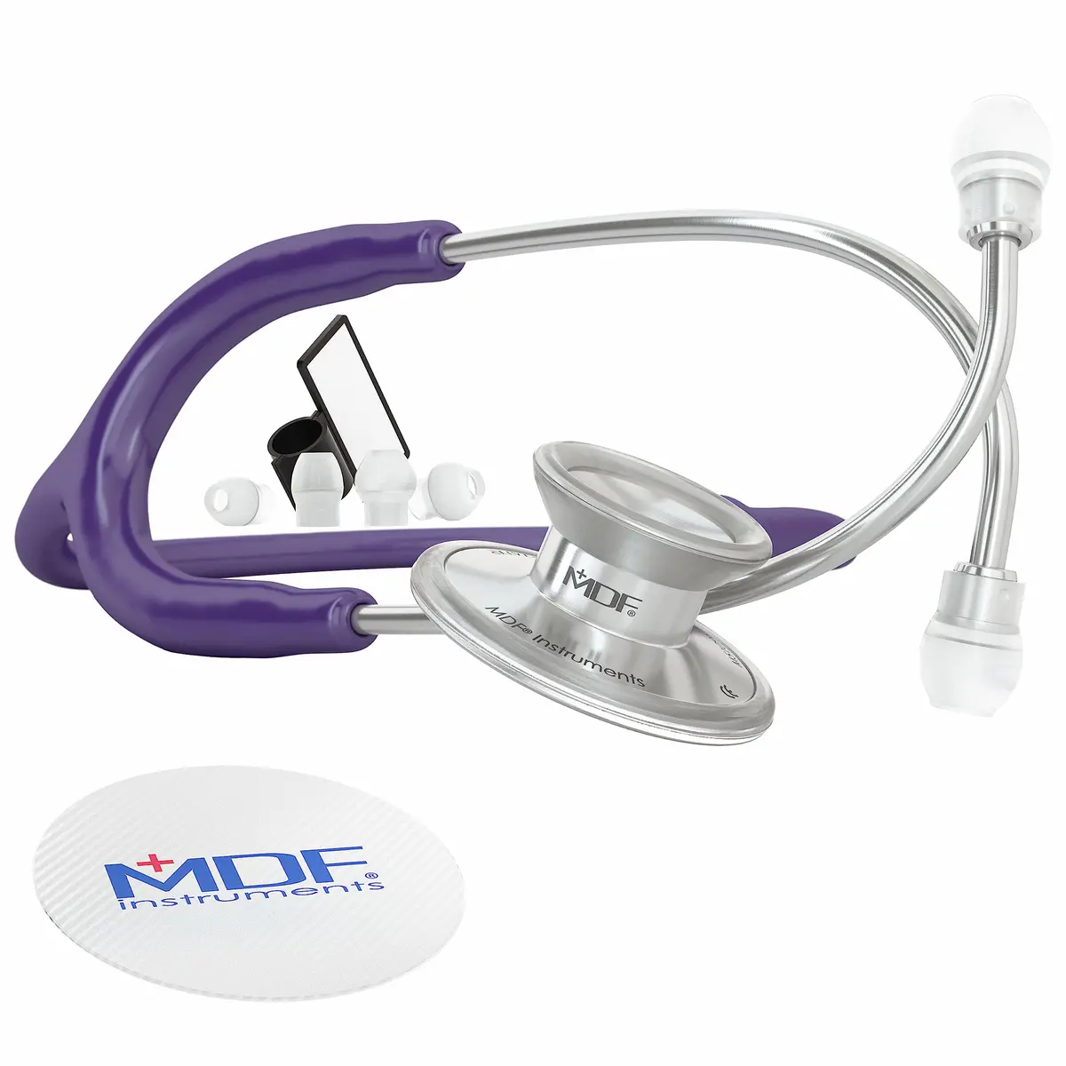 MDF Instruments Acoustica Lightweight Dual Head Stethoscope 31.2 x 0.8 inches | Accurate auscultation for doctors, nurses, students in India - main product image