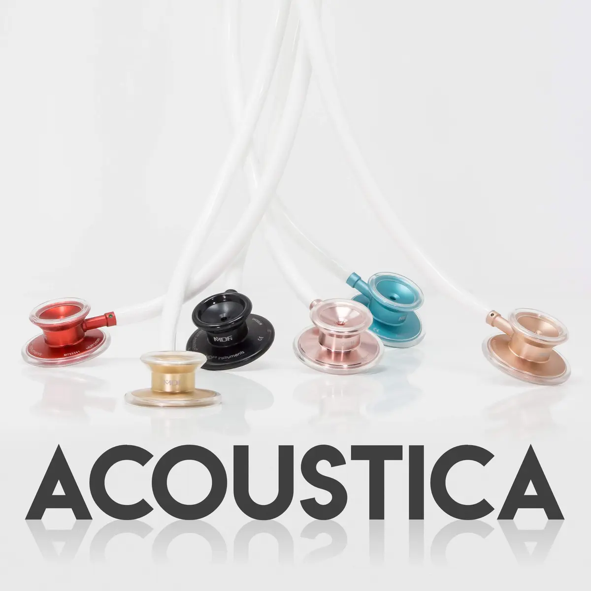 MDF Instruments Acoustica Lightweight Dual Head Stethoscope 31.2 x 0.8 inches | Accurate auscultation for doctors, nurses, students in India - view 2