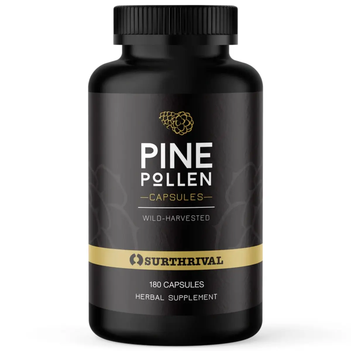 Surthrival Pine Pollen Powder Capsules 180 Count | Energy & Endurance Support - main product image