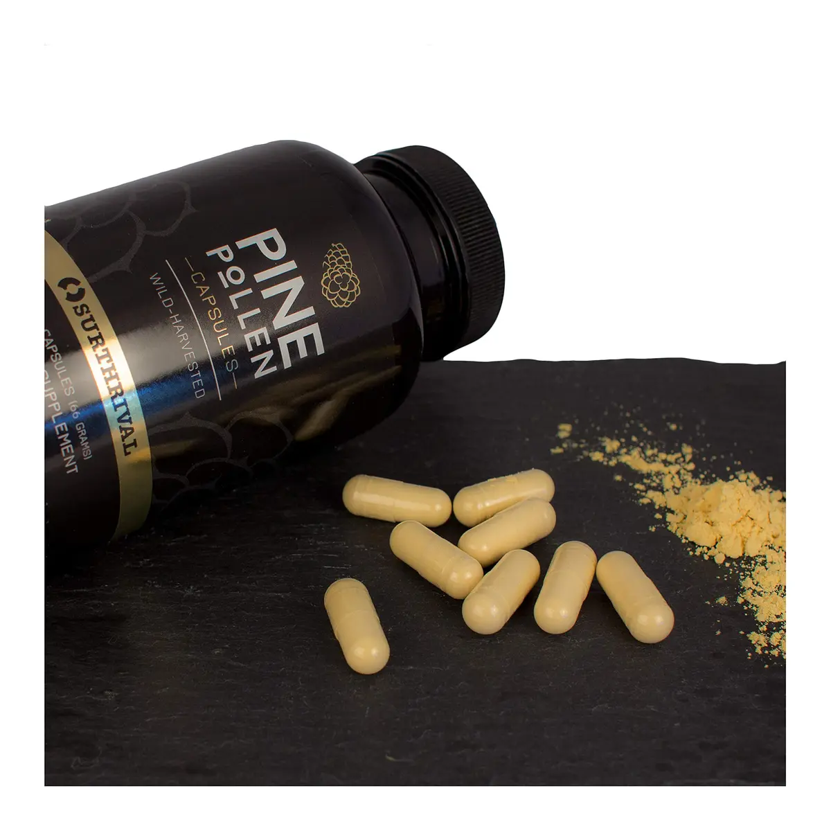 Surthrival Pine Pollen Powder Capsules 180 Count | Energy & Endurance Support - view 5