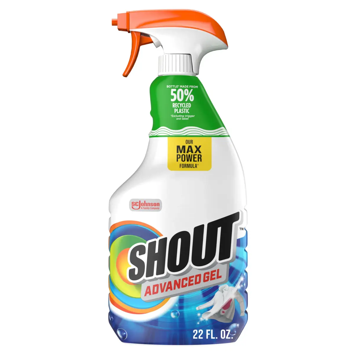 Shout Advanced Gel Laundry Stain Remover Spray 22 Fl Oz (651 ml) | Tough on Stains, Gentle on Fabrics - main product image