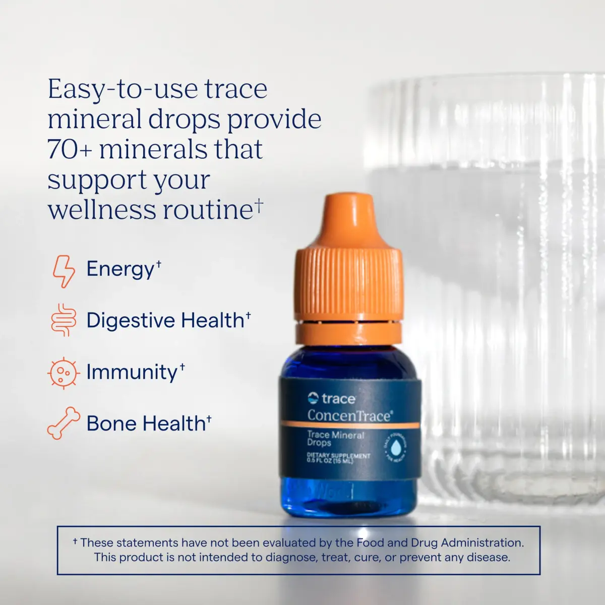 Trace Minerals ConcenTrace Mineral Drops, 15ml (0.5 Fl Oz) | 70+ Ionic Minerals for Energy & pH Balance - view 2