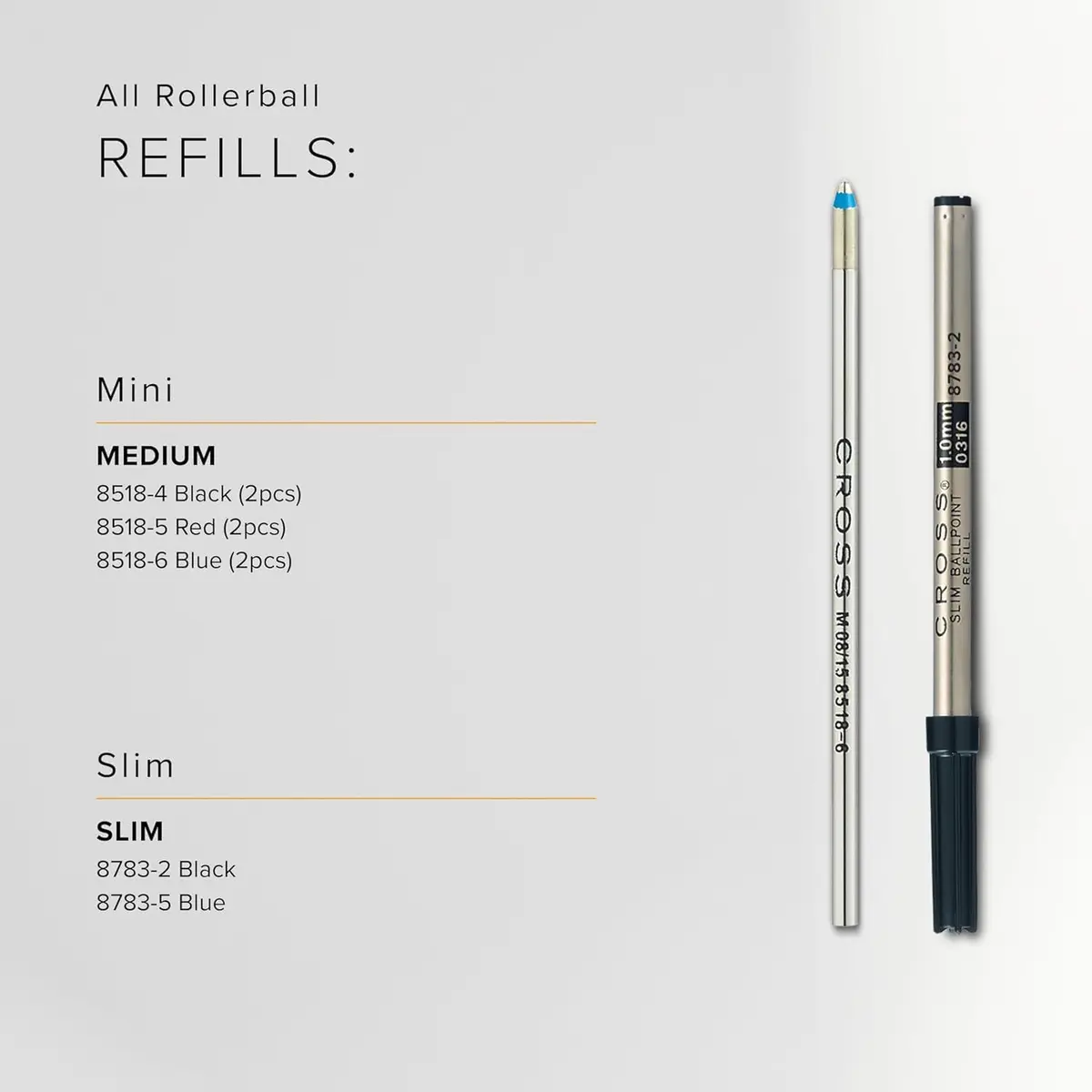 Cross Refill Pen, Black, Medium Point | Professional-Grade, 2-Pack - view 7