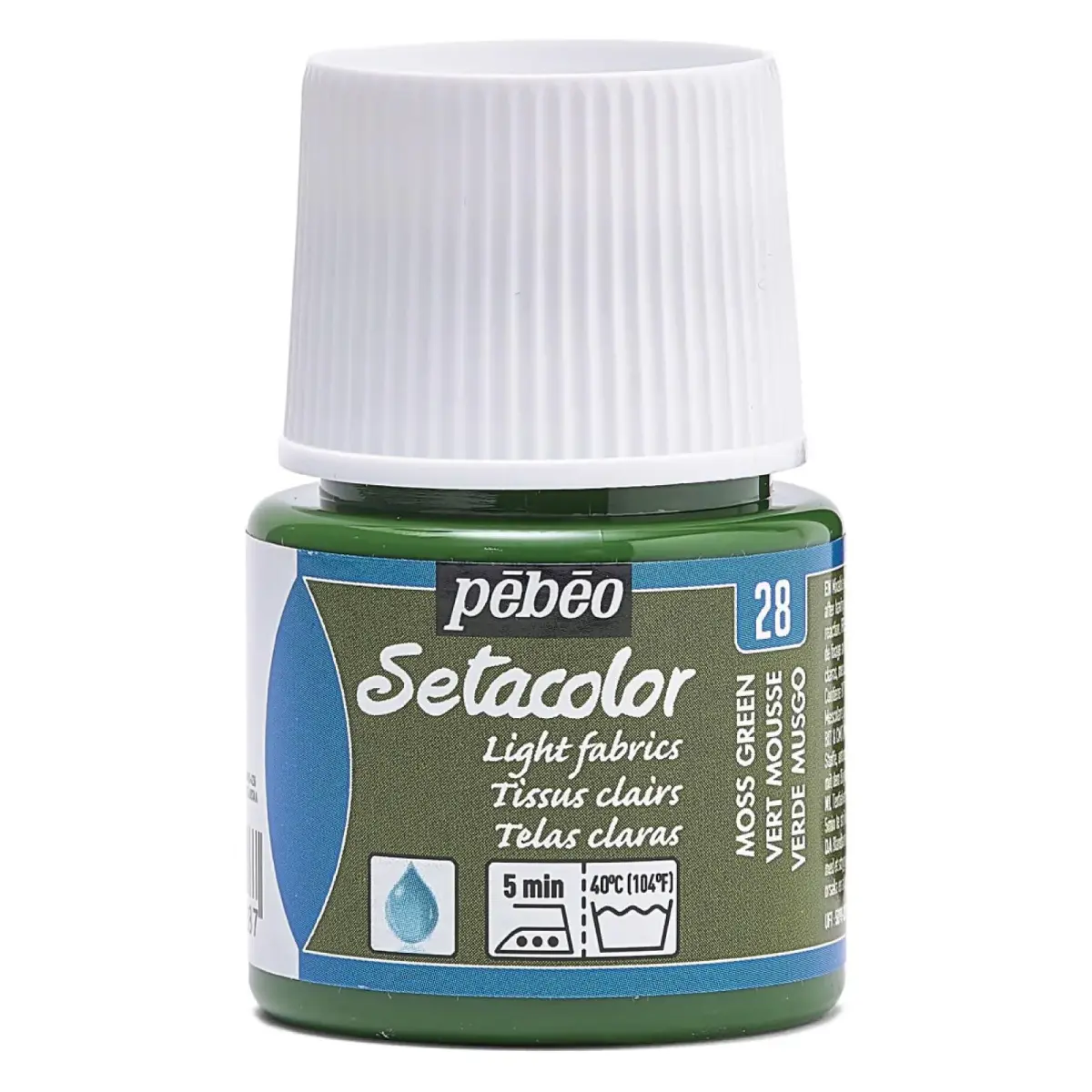 PEBEO Setacolor Light Fabrics Paint 45ml (1.52 Fl Oz) Moss Green | Permanent & Washable Fabric Paint - main product image