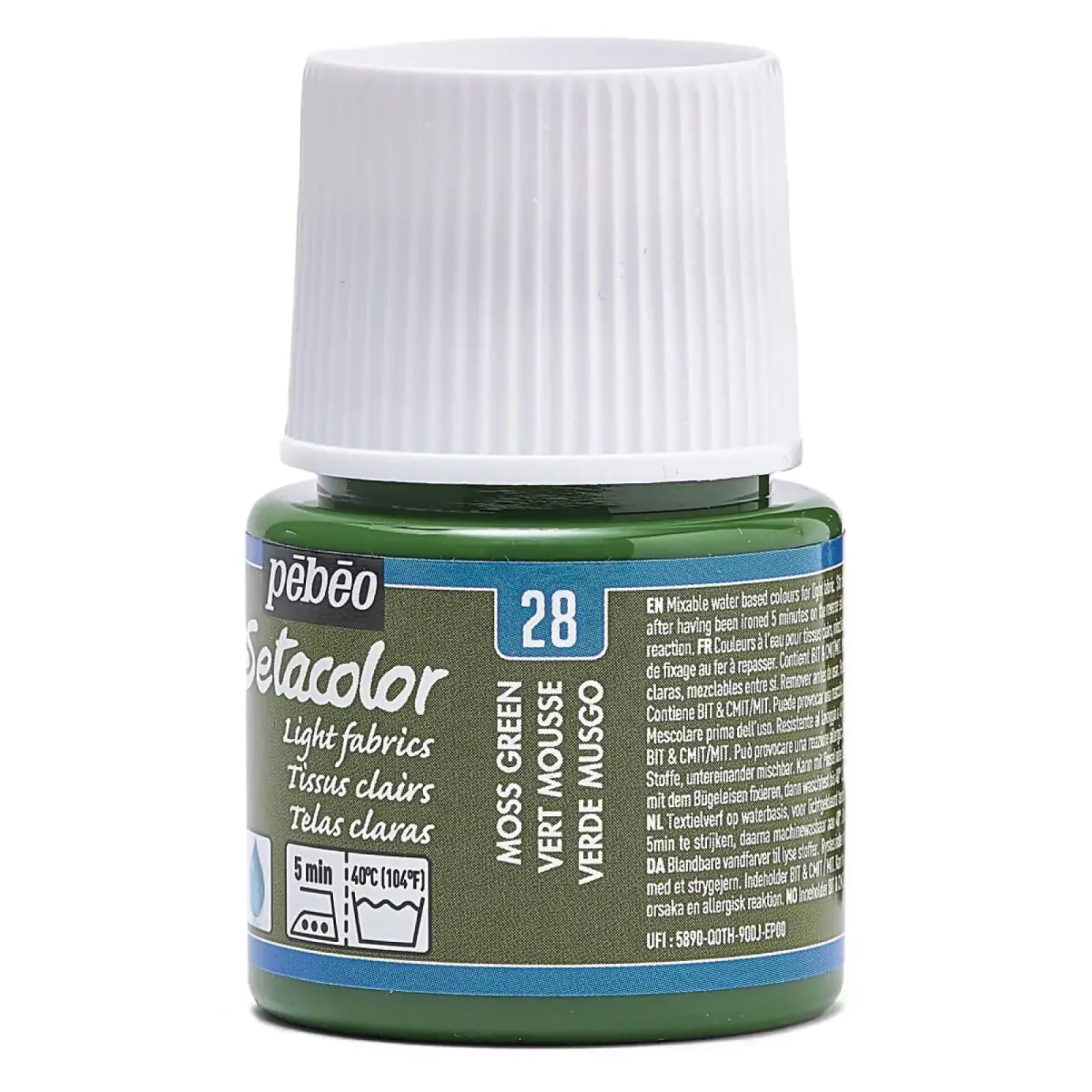 PEBEO Setacolor Light Fabrics Paint 45ml (1.52 Fl Oz) Moss Green | Permanent & Washable Fabric Paint - view 4