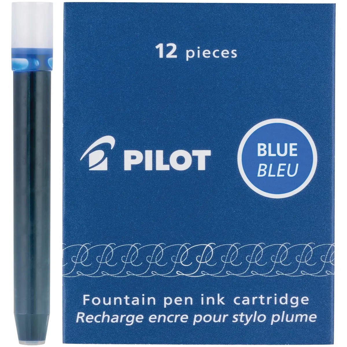 PILOT Fountain Pen Ink Cartridges Blue | Rich Japanese Color, 12-Pack - main product image