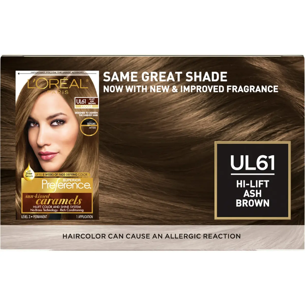 L'Oreal Paris Superior Preference Permanent Hair Color UL61 Ultra Light Ash Brown | Fade-Defying Shine System - view 2