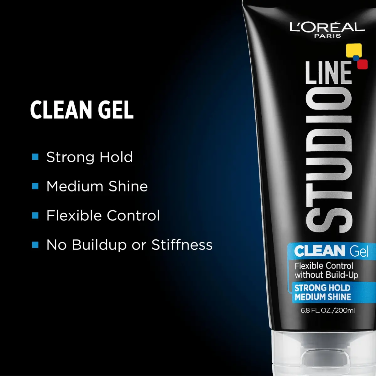 L'Oreal Paris Studio Line Clear Minded Clean Gel Strong Hold 200ml (6.8 Fl Oz) | No Buildup, Flexible Control - view 2