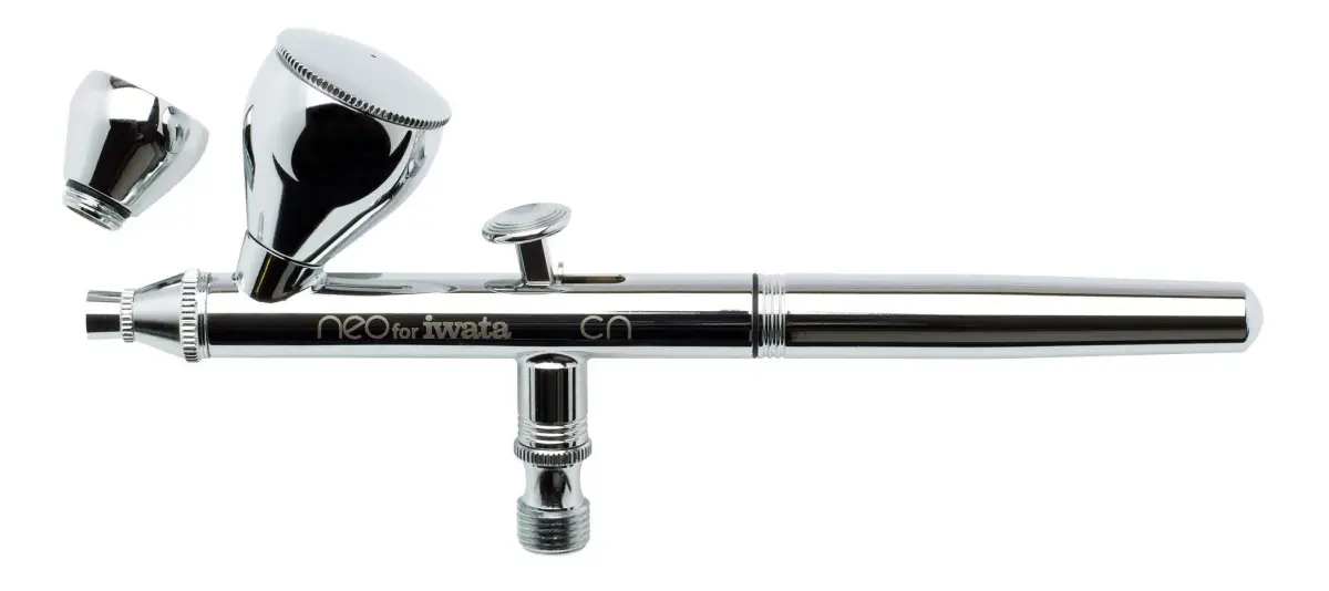 Iwata NEO CN Dual Action Airbrush Kit with 0.24 oz & 0.10 oz Cups | Fine Atomization for Arts & Crafts - main product image