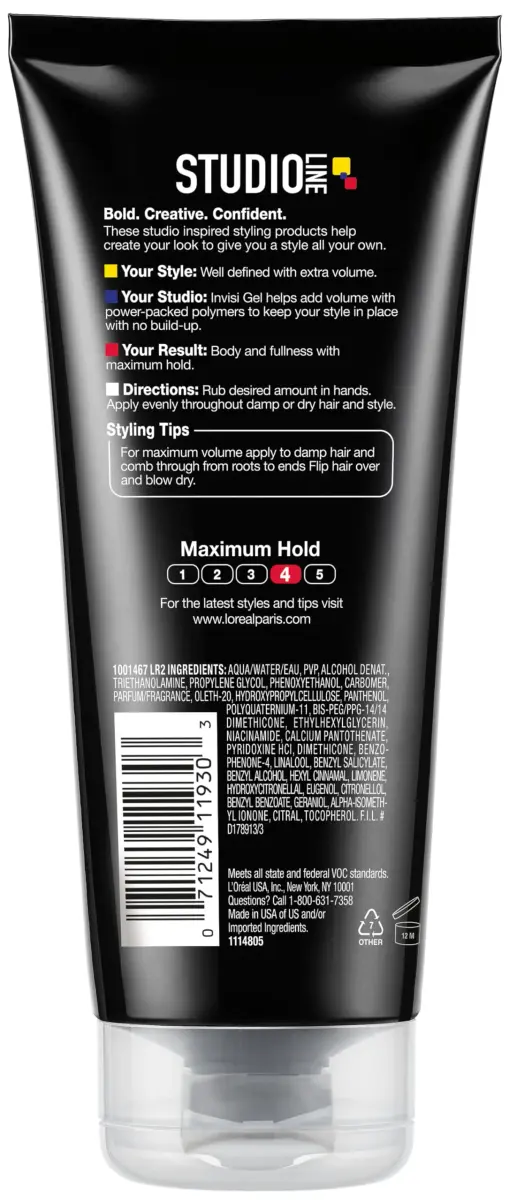 L'Oreal Paris Studio Line Invisi Gel Strong Hold 201ml (6.80 oz) | Maximum Volume & Hold - view 5