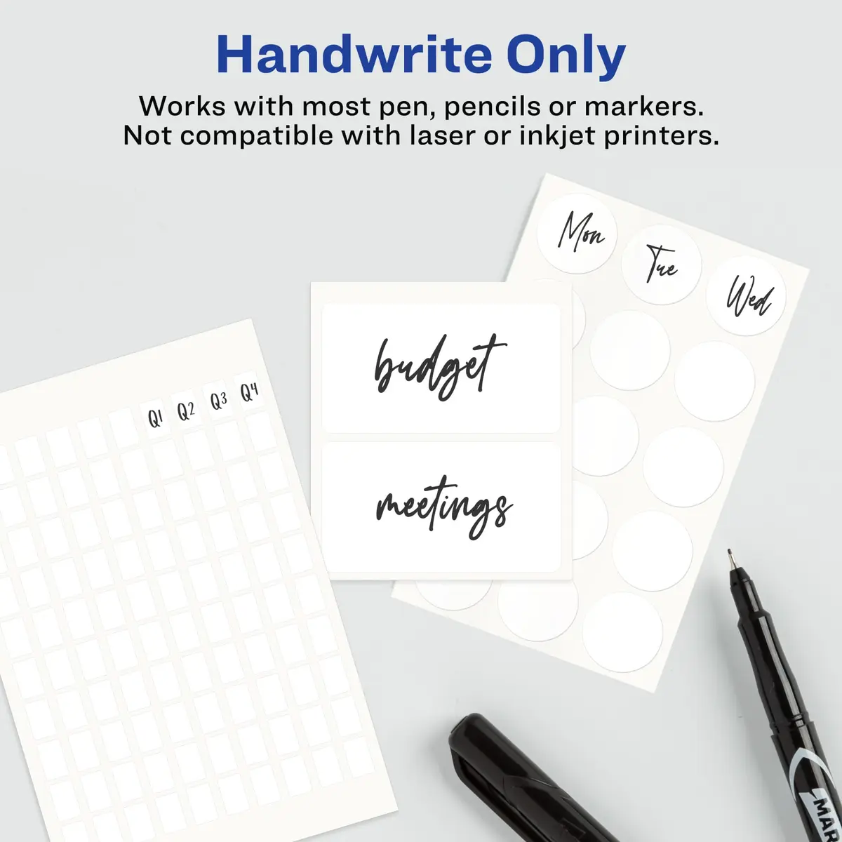 Avery Multi-Use Removable Labels 1/2" x 3/4" White 525 Labels | Easy Peel & Stick for Organization - view 3