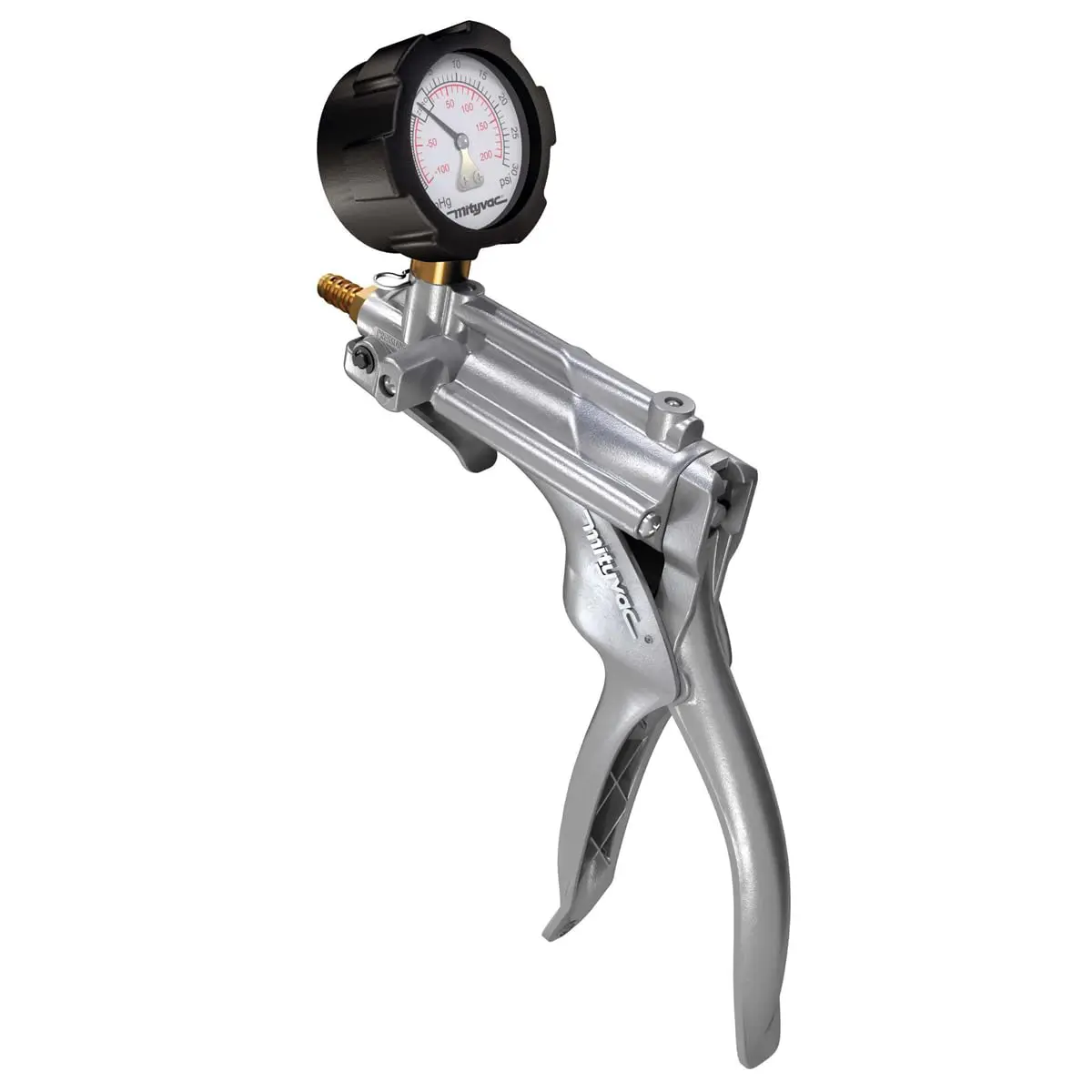 Mityvac MV8510 Silverline Elite Automotive Brake/Clutch Hand Pump | Dual Pressure/Vacuum, Zinc-Aluminum Die Cast, 2" Gauge - main product image