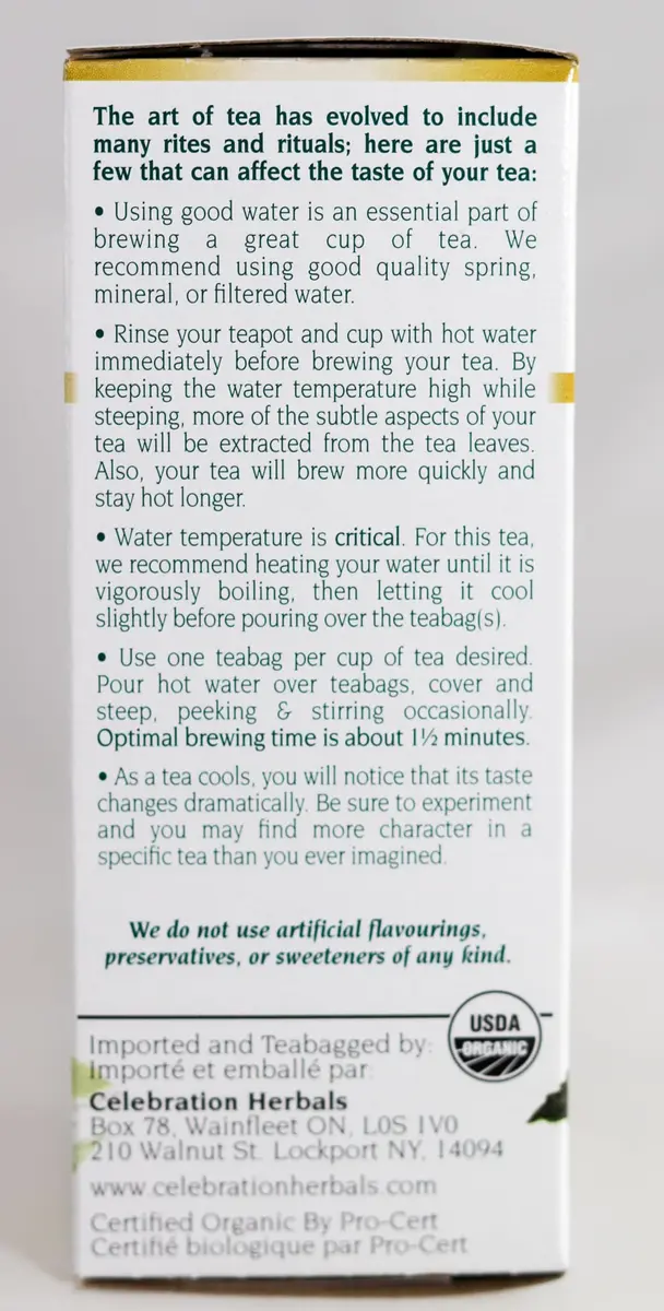 Celebration Herbals Green Tea Sencha Organic 24 Bag | Mild Vegetable Flavor, High Polyphenols, Sushi Restaurant Aroma - view 4