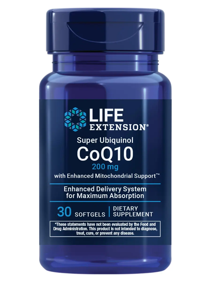Life Extension Super Ubiquinol CoQ10, 200 mg, 30 Softgels - main product image