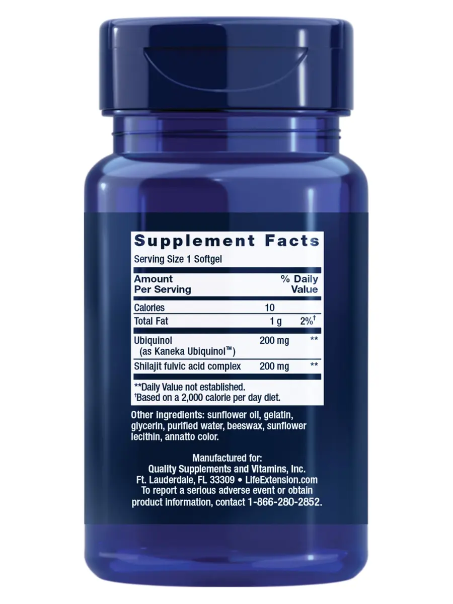 Life Extension Super Ubiquinol CoQ10, 200 mg, 30 Softgels - view 2
