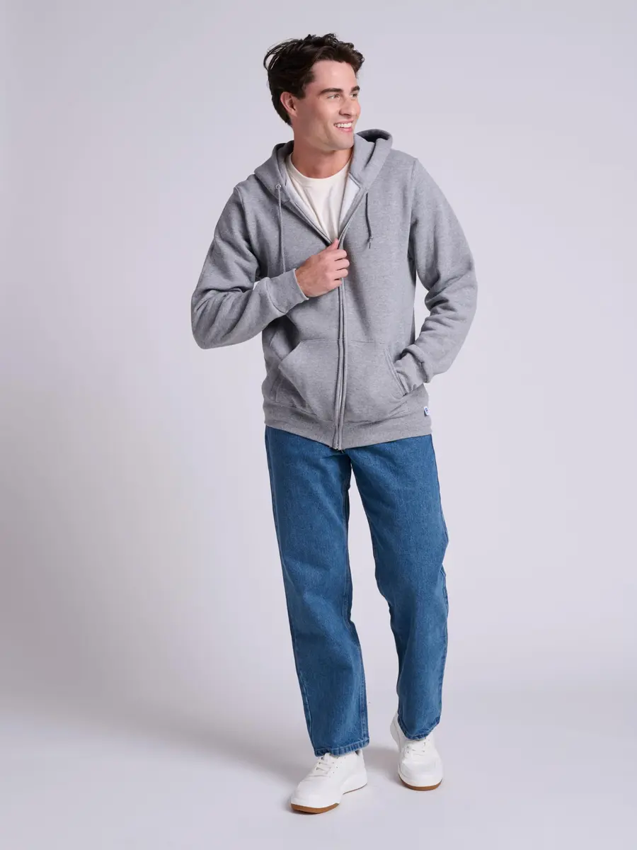 Russell Athletic Mens Hoodie Large Oxford | Moisture-Wicking Cotton Blend for Comfort - view 2