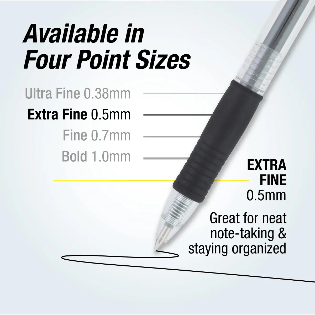 Pilot G2 Premium Gel Roller Pens Extra Fine Point 0.5 mm Black Pack of 5 | Smooth Ink Flow for School, Journaling & Office Writing - view 4