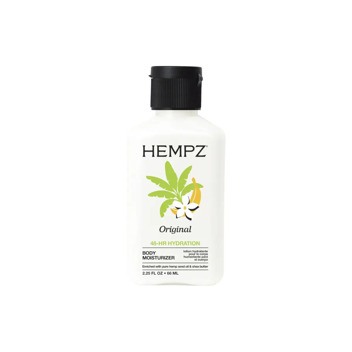 Hempz Mini Original Body Lotion Floral Banana 65ml (2.25 Fl Oz) | Hydrating Formula with Hemp Seed Oil - main product image