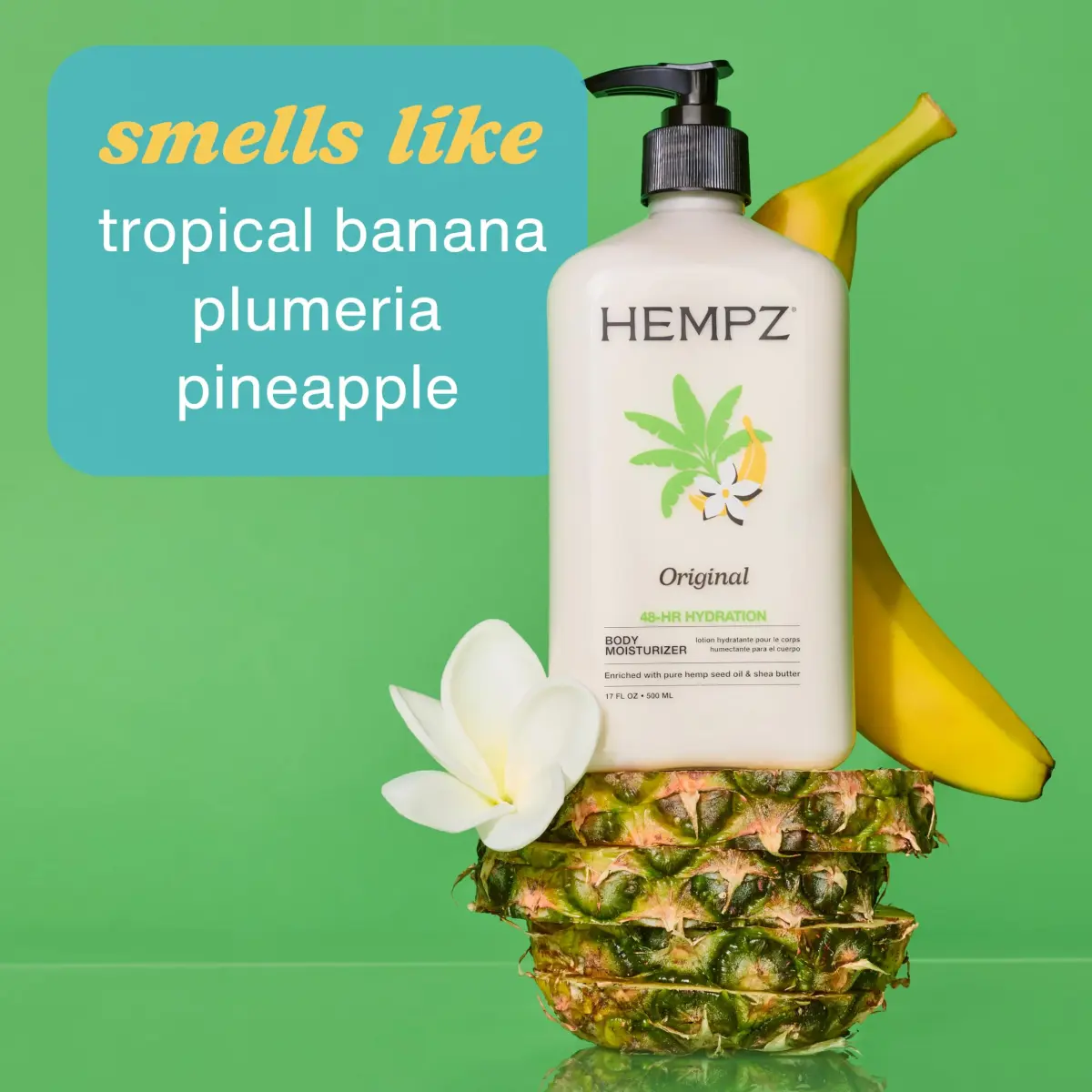 Hempz Mini Original Body Lotion Floral Banana 65ml (2.25 Fl Oz) | Hydrating Formula with Hemp Seed Oil - view 3