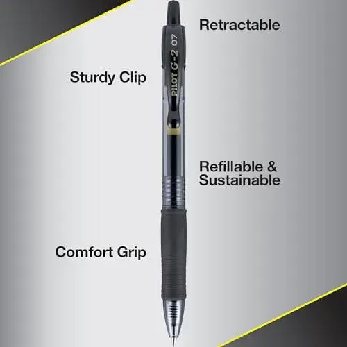 Pilot G2 Premium Gel Ink Rollerball Pens Fine Point 0.7mm Assorted Colors 5-Pack | Smooth Writing for Students & Office - view 4