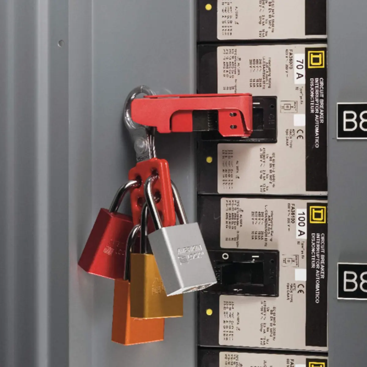Master Lock 491B Lockout Tagout Circuit Breaker Tall & Wide Toggles | OSHA Compliant Lockout Device - view 2