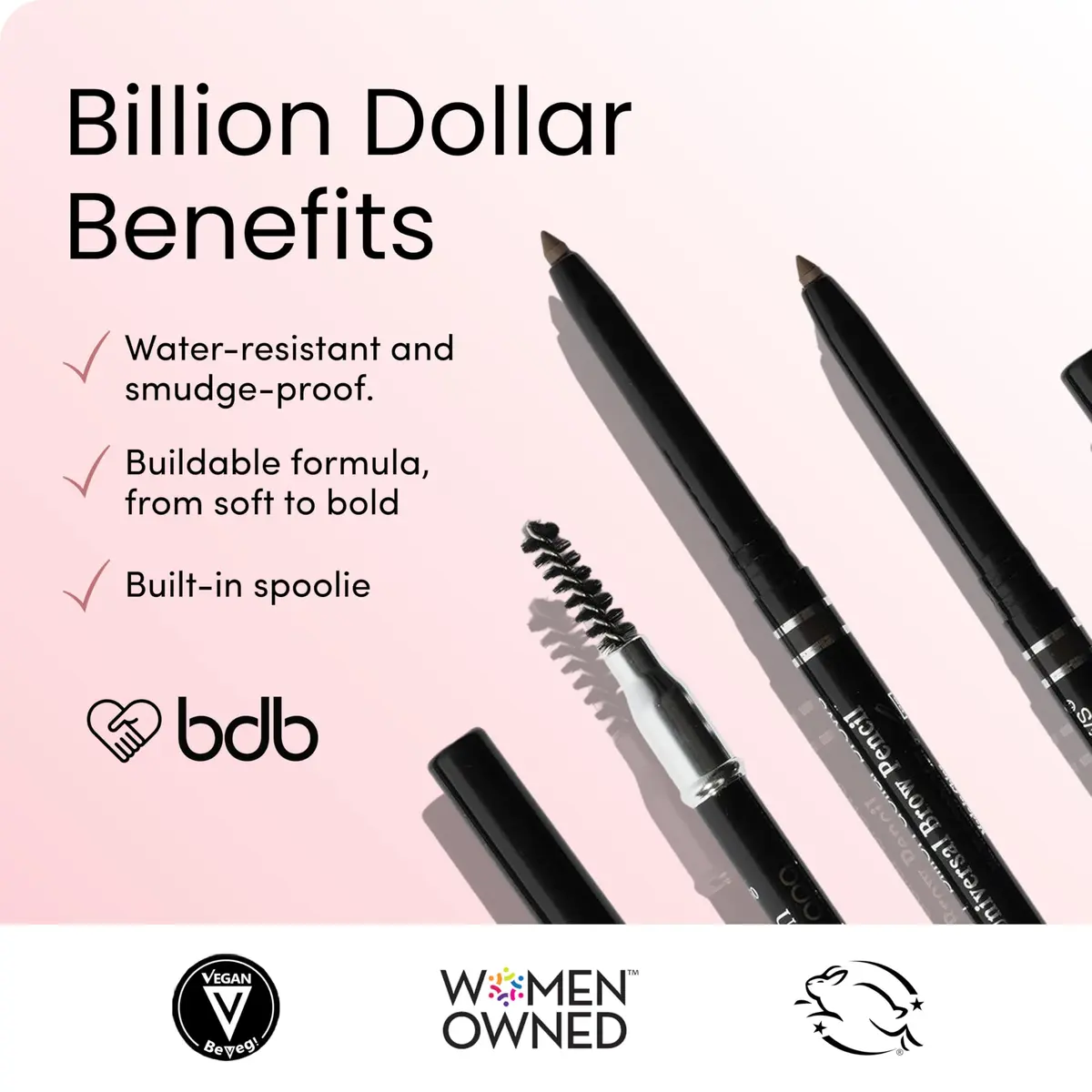 billion dollar brows Universal Eyebrow Pencil 1 Count | Smudge-Proof, All-Day Wear, Vegan & Cruelty-Free - view 6