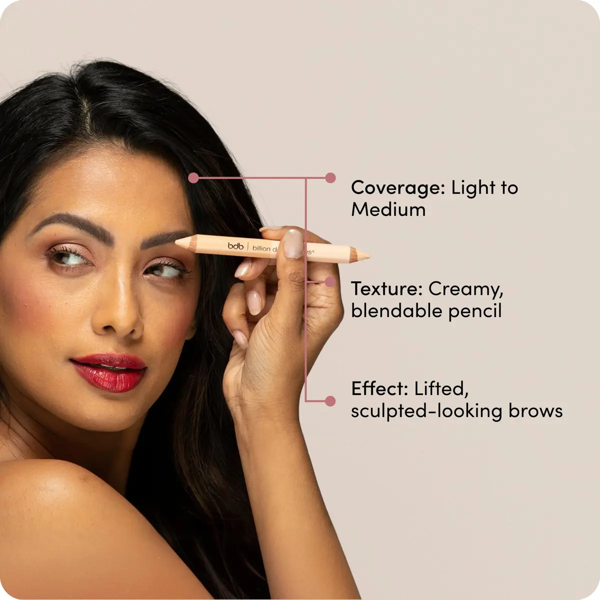 billion dollar brows Duo Brow Highlighter & Concealer Pencil Universal Wand | Instant Lift & Flawless Definition - view 6