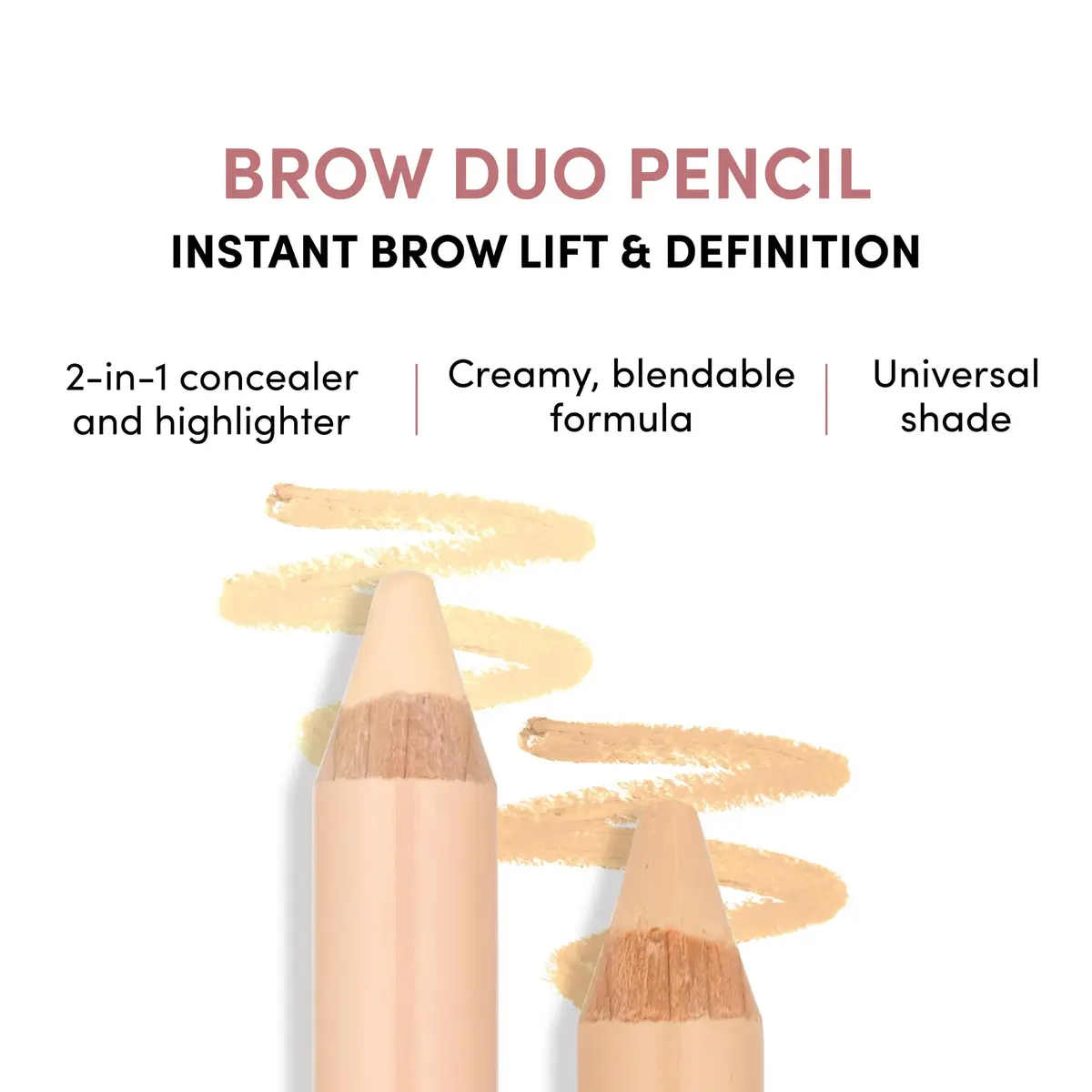billion dollar brows Duo Brow Highlighter & Concealer Pencil Universal Wand | Instant Lift & Flawless Definition - view 2