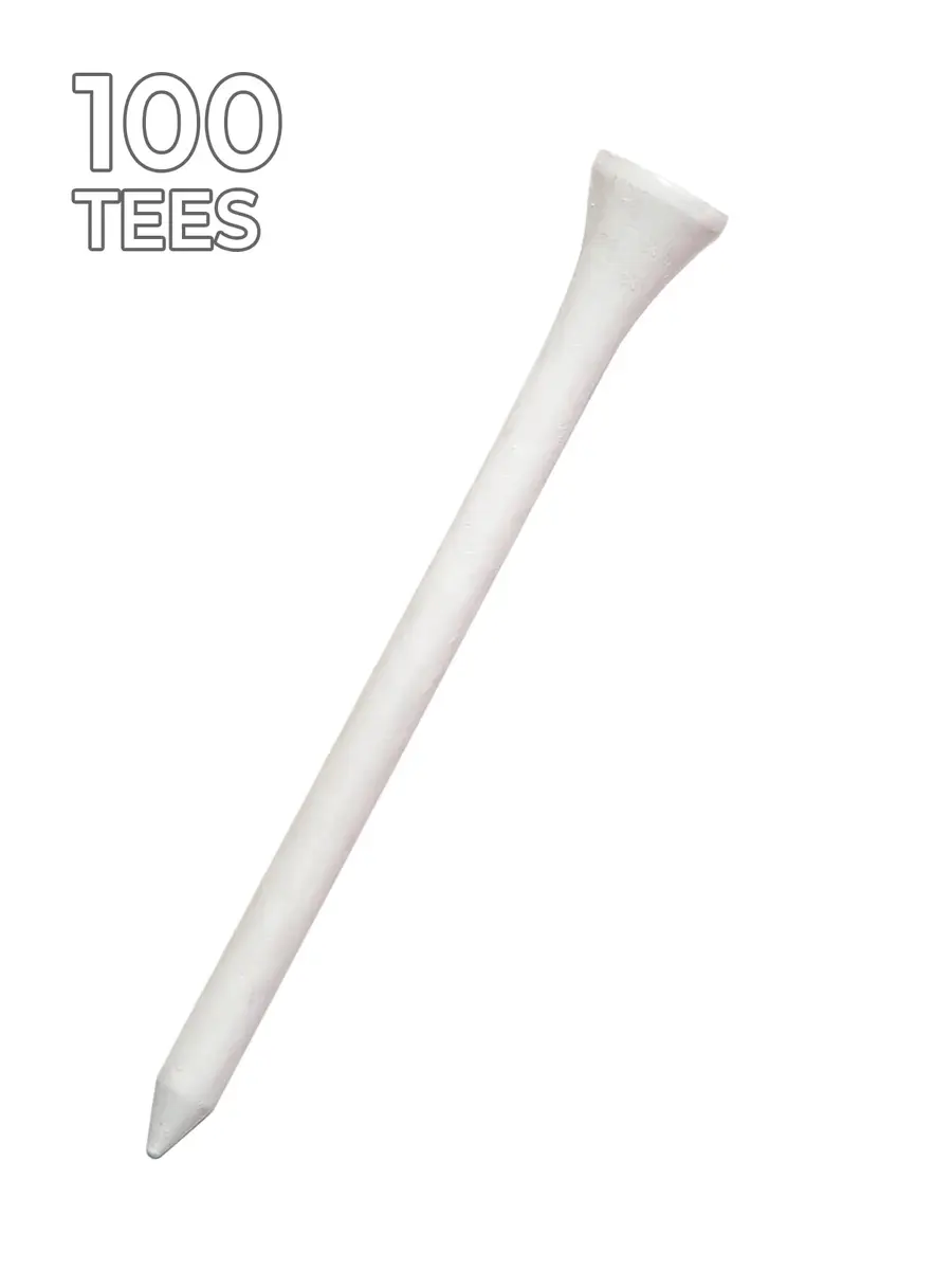 Pride Sports Golf Tee, 2-3/4 inch Deluxe Tee, White | Solid Hardwood, Durable Performance - view 2