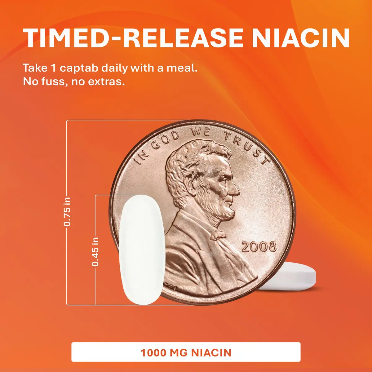 RUGBY LABORATORIES Timed-Release Niacin 1000mg | Supports Metabolism & Circulation - view 4