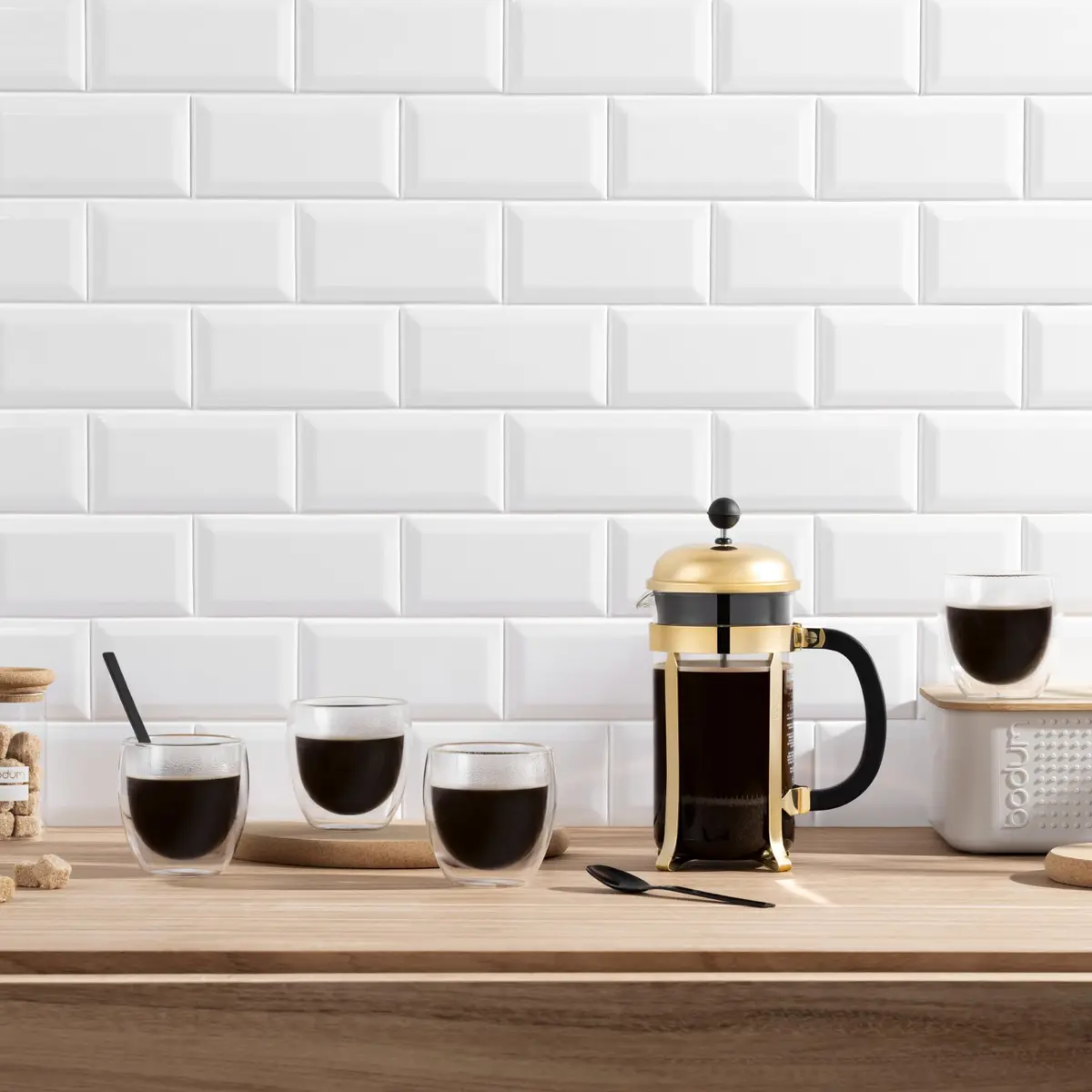 Bodum 34oz Chambord French Press Coffee Maker, High-Heat Borosilicate Glass, Gold – Made in Portugal - view 6