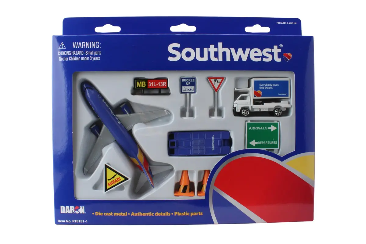Daron Southwest Airlines Airport Playset Die-Cast Toy Ages 3+ | Authentic Airport Adventure with Die-Cast Plane - view 7