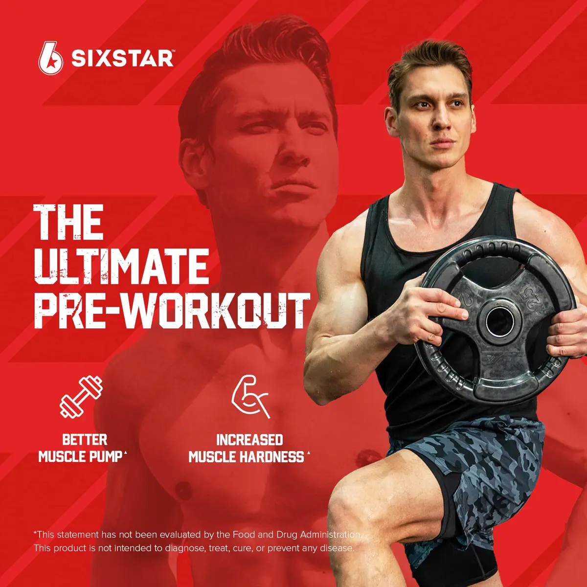 Six Star Pre-Workout N.O Fury Nitric Oxide Booster Pills for Muscle Pumps | Stimulant-Free, 60 Caplets, Unflavored - view 2