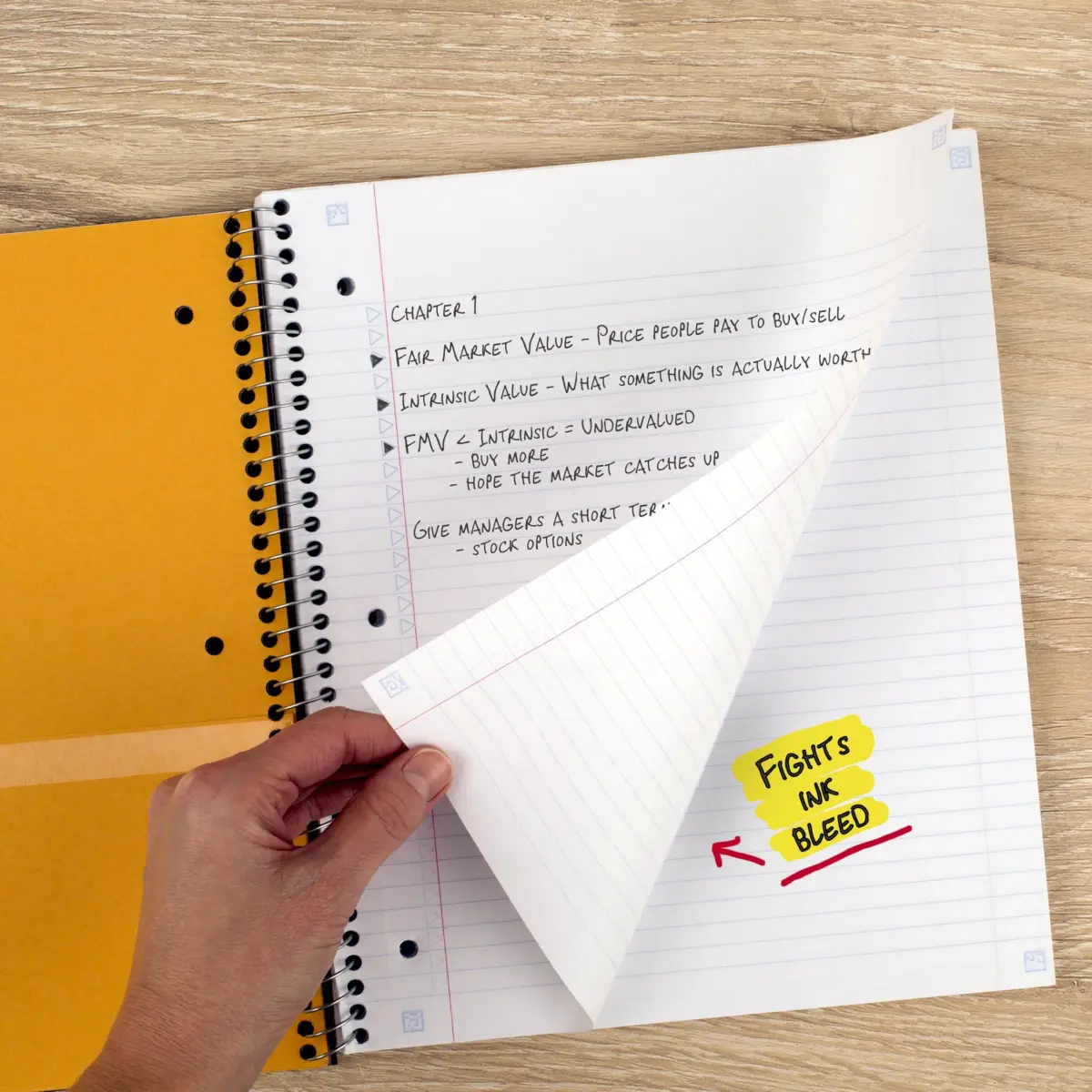 Five Star Spiral Notebook 100 Sheets Blue | College Ruled Paper, 8.5" x 11", Study App Integration - view 5