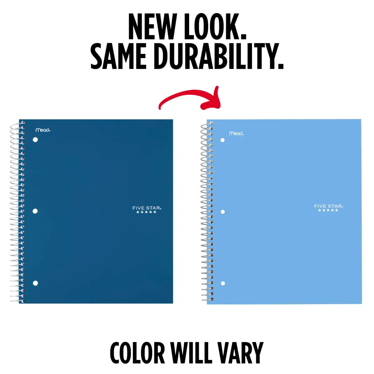 Five Star Spiral Notebook 100 Sheets Blue | College Ruled Paper, 8.5" x 11", Study App Integration - view 2