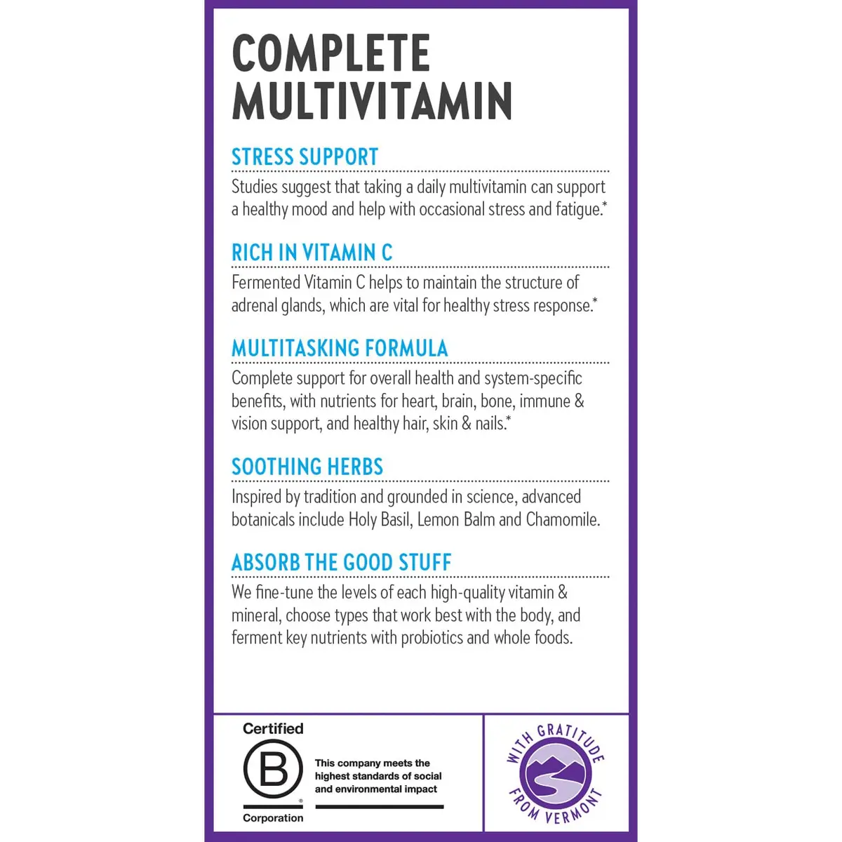 New Chapter Perfect Calm Stress Multivitamin 144 Count | Supports Mood & Stress, Fermented with Organic Botanicals - view 8