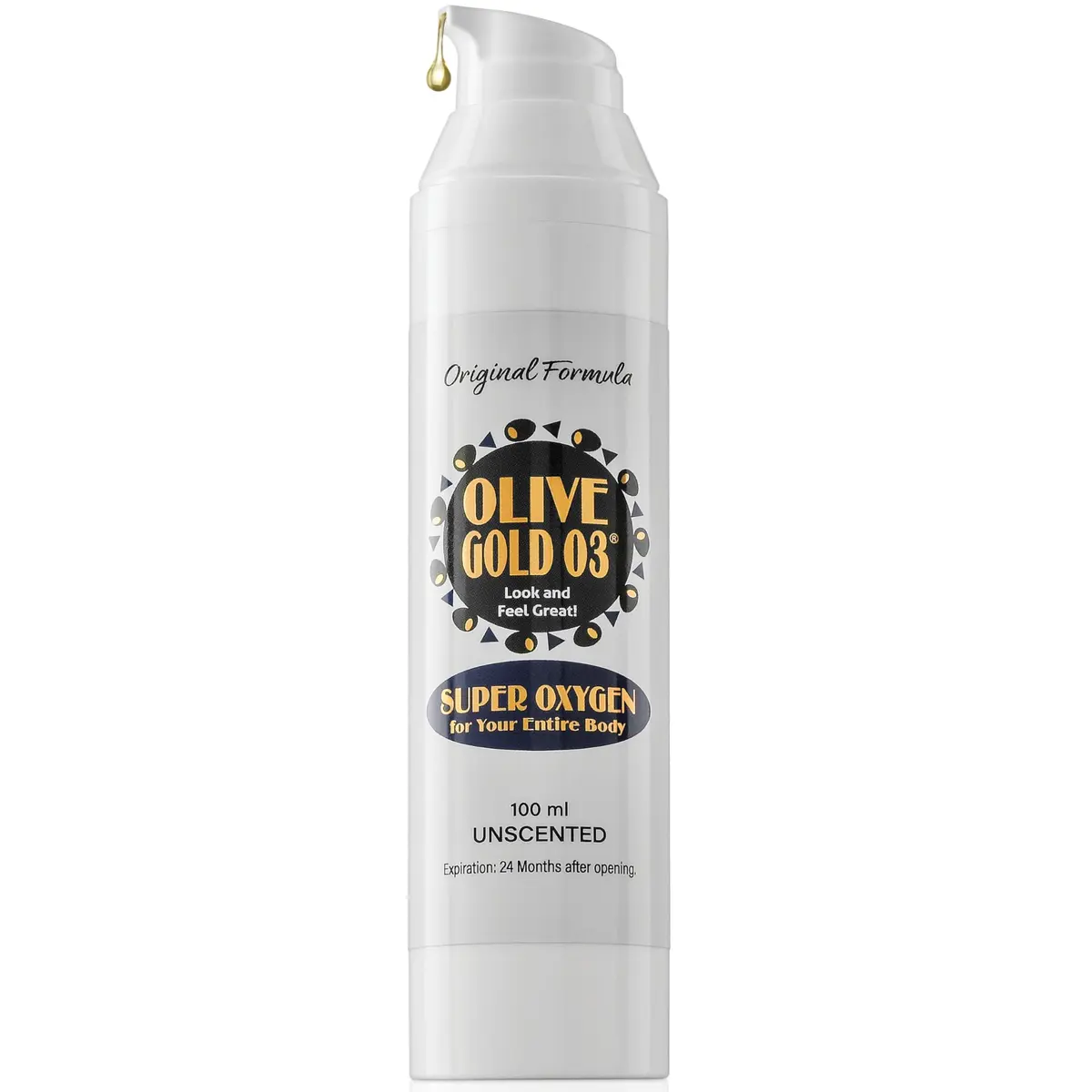 Olive Gold O3 Skin Care Lotion – Ozonated Olive Oil Moisturizer for Face & Body, Natural Hydration & Anti-Aging Support (4oz) - main product image