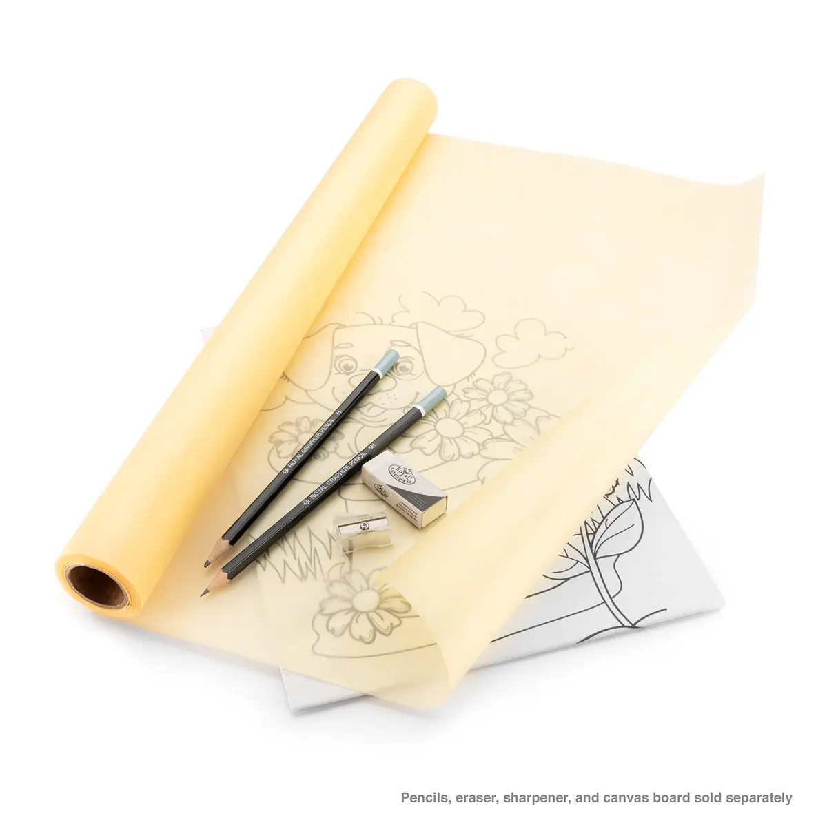 Bee Paper Sketch and Trace Roll, Canary Yellow 45.7 cm x 18.3 m (18" x 20 yds) | Acid-Free Art Paper for Sketching & Tracing - view 4