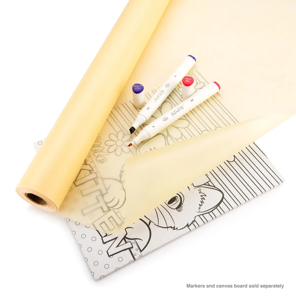 Bee Paper Sketch and Trace Roll, Canary Yellow 12-inch x 50-yard | Acid-Free Drawing Paper for Artists - view 4