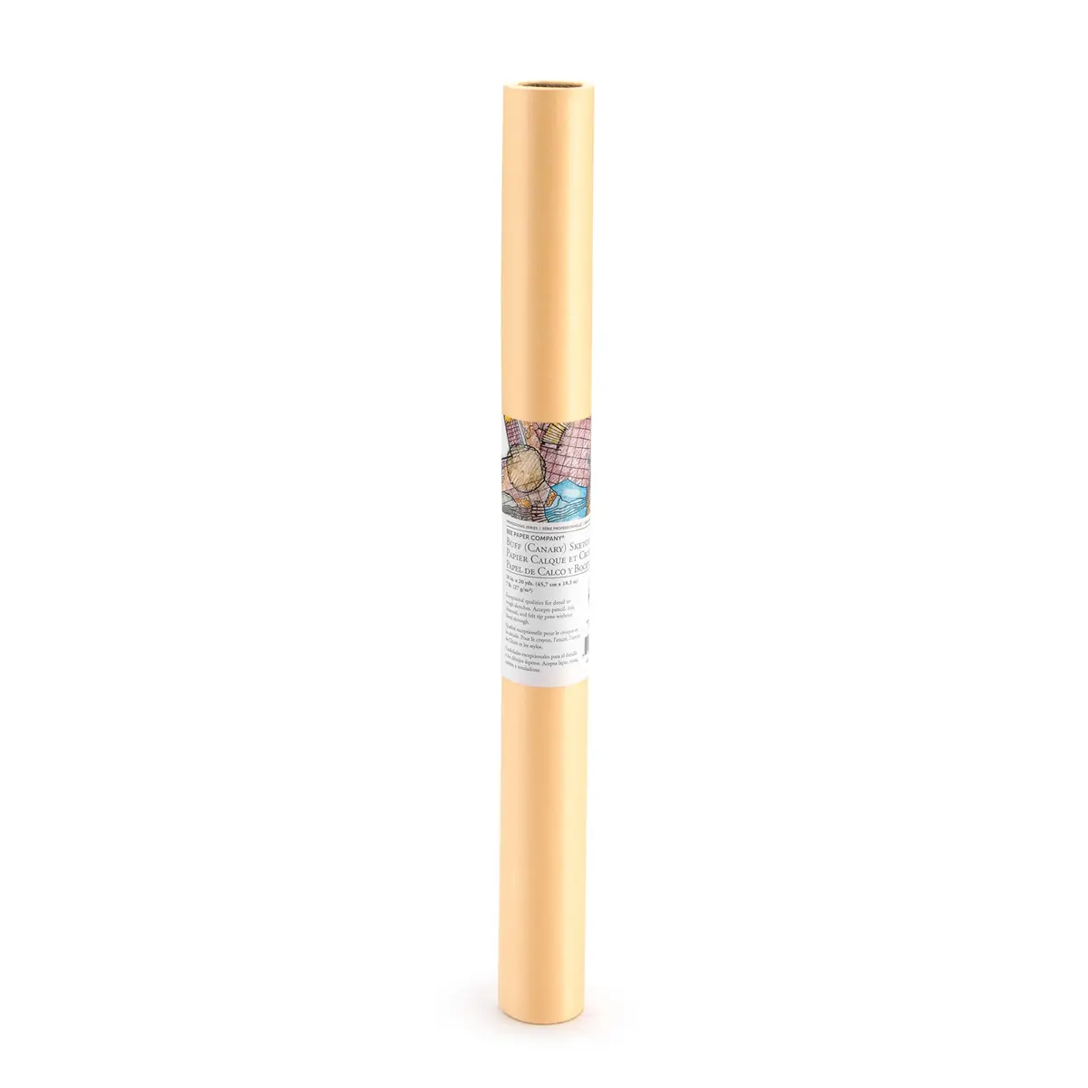 Bee Paper Sketch and Trace Roll, Canary Yellow 12-inch x 50-yard | Acid-Free Drawing Paper for Artists - view 2