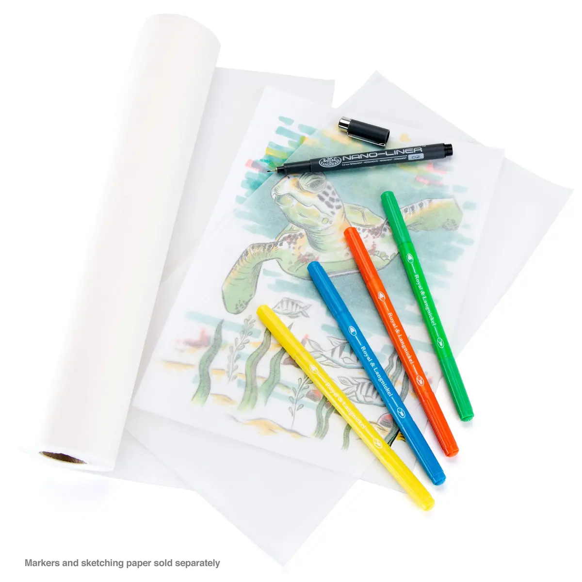 Bee Paper Company White Sketch and Trace Roll 30.48 cm x 45.72 m | Acid-Free Artist Paper - view 6
