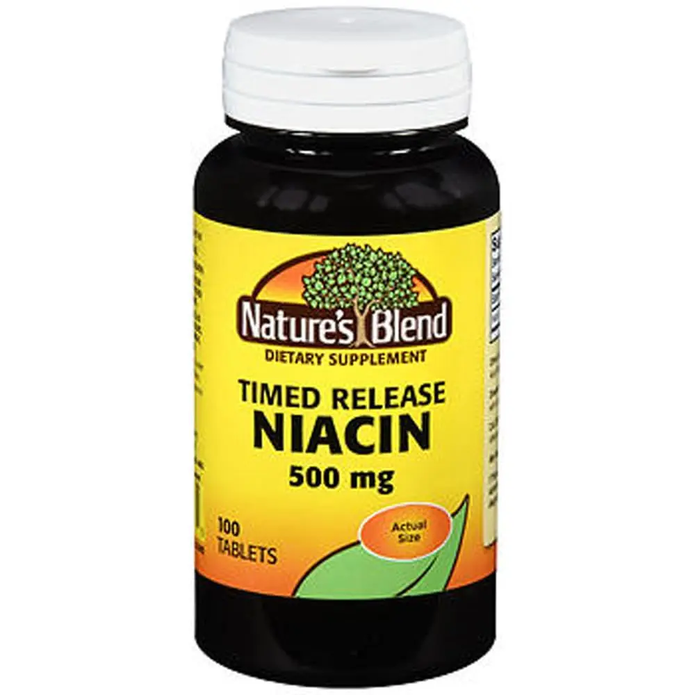 Nature's Blend Niacin Timed Release 500 mg | Heart & Lipid Support (70-120 chars) - main product image